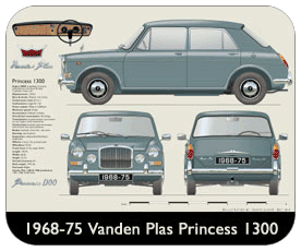 Vanden Plas Princess 1300 1968-75 Place Mat, Small